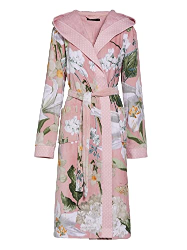 ESSENZA Bademantel Perri Rosalee Rose,XS, 100% Bio-Baumwollvelours (GOTS), Blumen im Sale